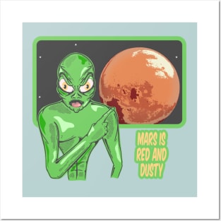 Mars funny alien Posters and Art